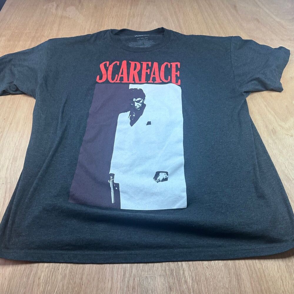 Scarface Tony Montana T Shirt 3XB Dark Gray Movie Graphic